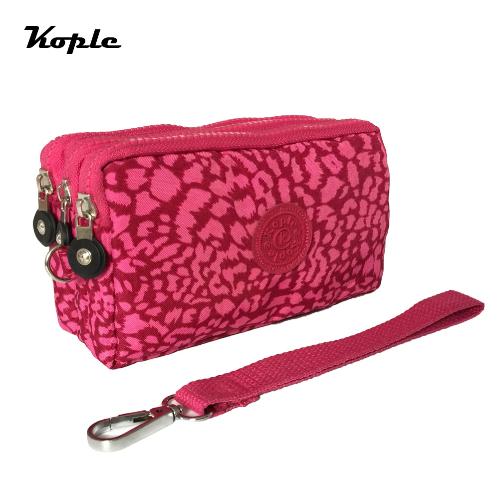 Kople Original Brand Cosmetic Bags Women Leopard Organizador Bolso Multifunction Pencil Bag Waterproof Nylon Travel Makeup Bag