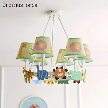 

American cartoon creative animal chandelier children's room boys and girls bedroom simple doll LED chandelier free shipping