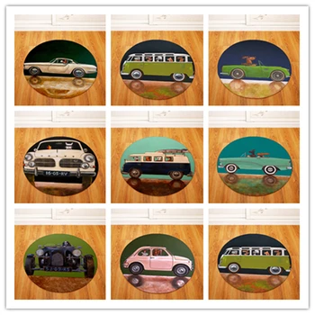 

Modern Fashion Nordic Car dog Round Chair/Table Desk Mat Living Room Bedroom Area Rug Decorative Carpet