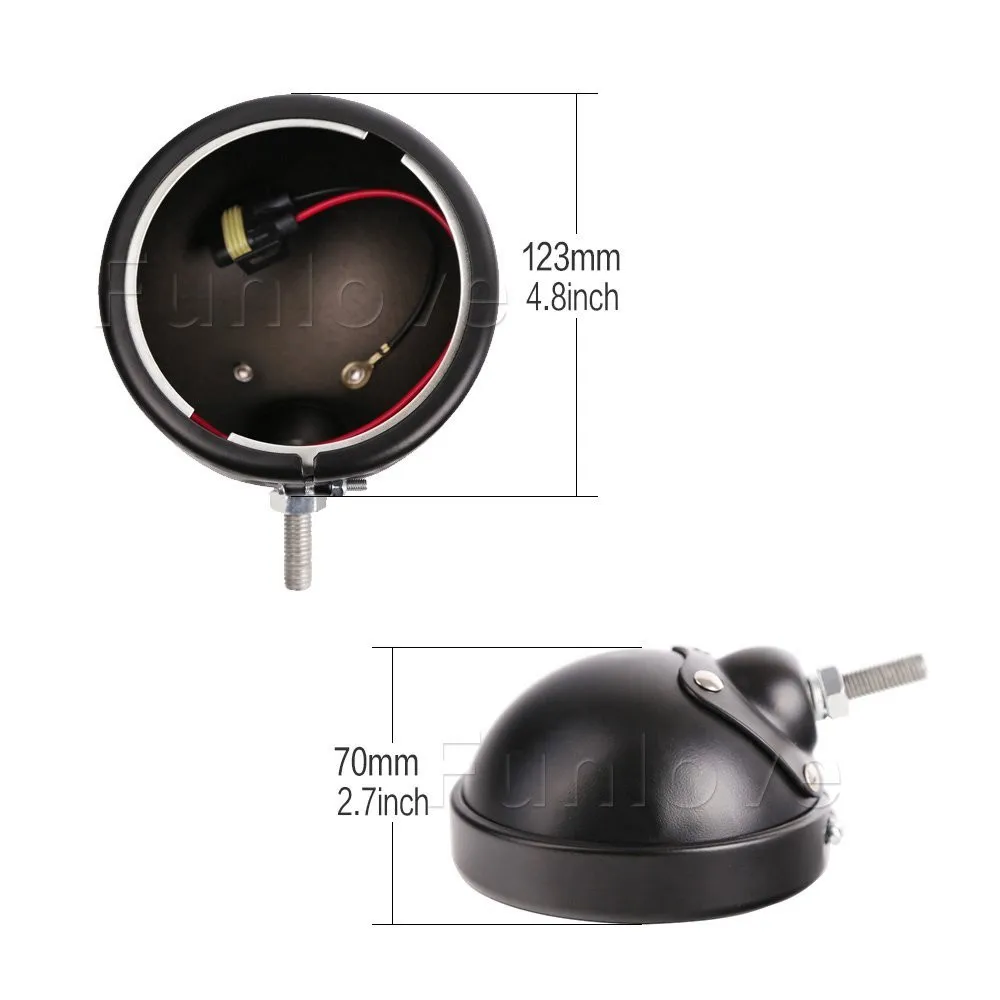 Pair BlackChrome 4.5 LED Fog Light Outer Cover 4 12 LED Fog Light Housing for Harley Davidson (5)