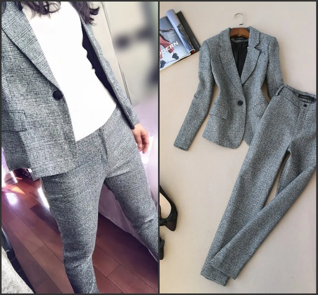 New Women Office Business Suits Pant Suits Costumes Formal Work Wear Sets Uniform Styles Elegant Pantsuit/two piece/set