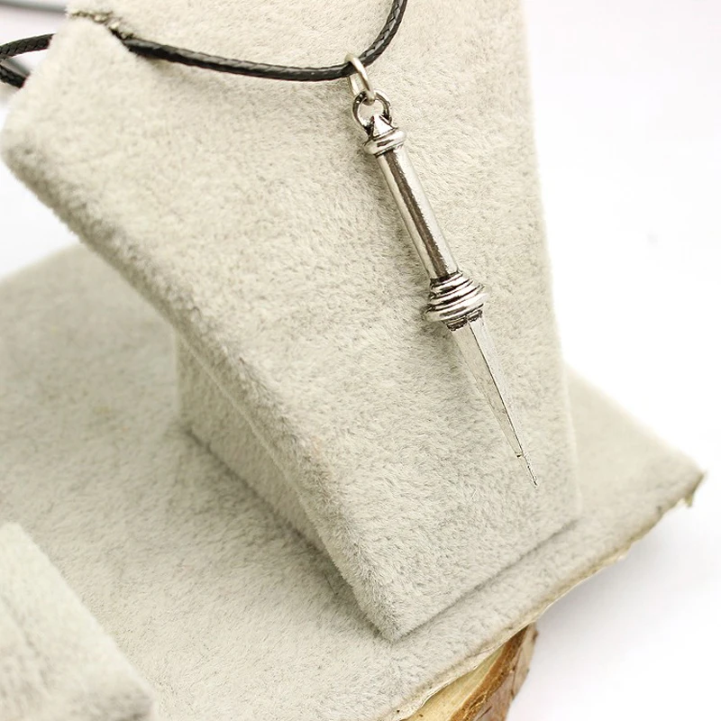 

Supernatural Angel Sword Dagger High Quality Vintage Rope Leather Necklace Classic Teleplay Women And Men Pendant Necklace Gifts