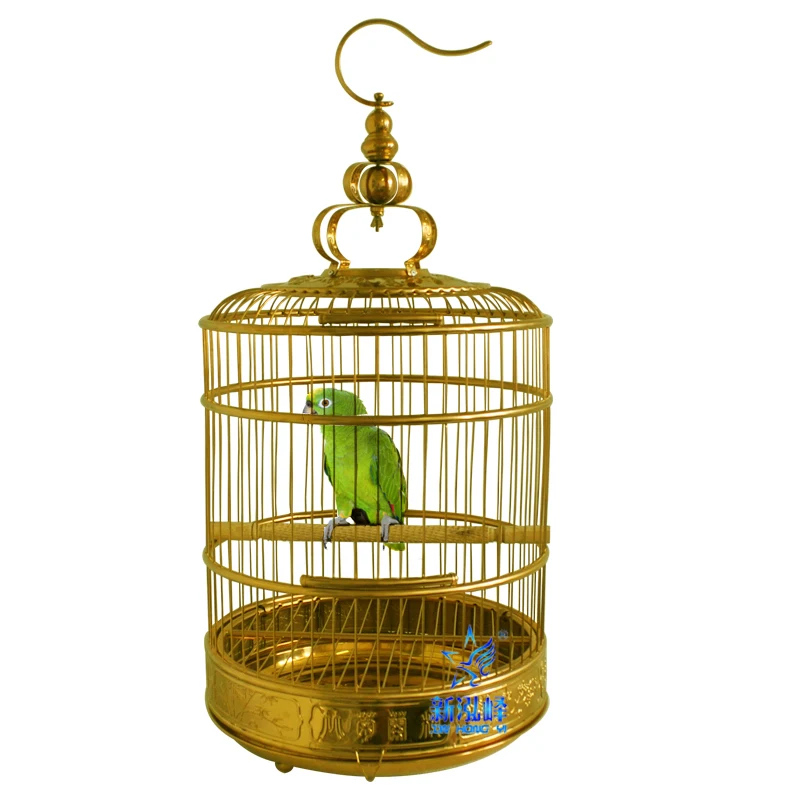 Traditional golden cage for parrots with new materialparrot furniture