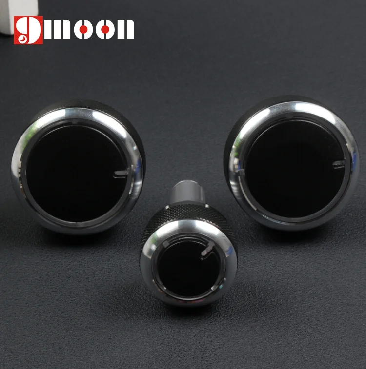 3PCS Aluminum Alloy Air Conditioning Knob AC Knob Heat Control Button