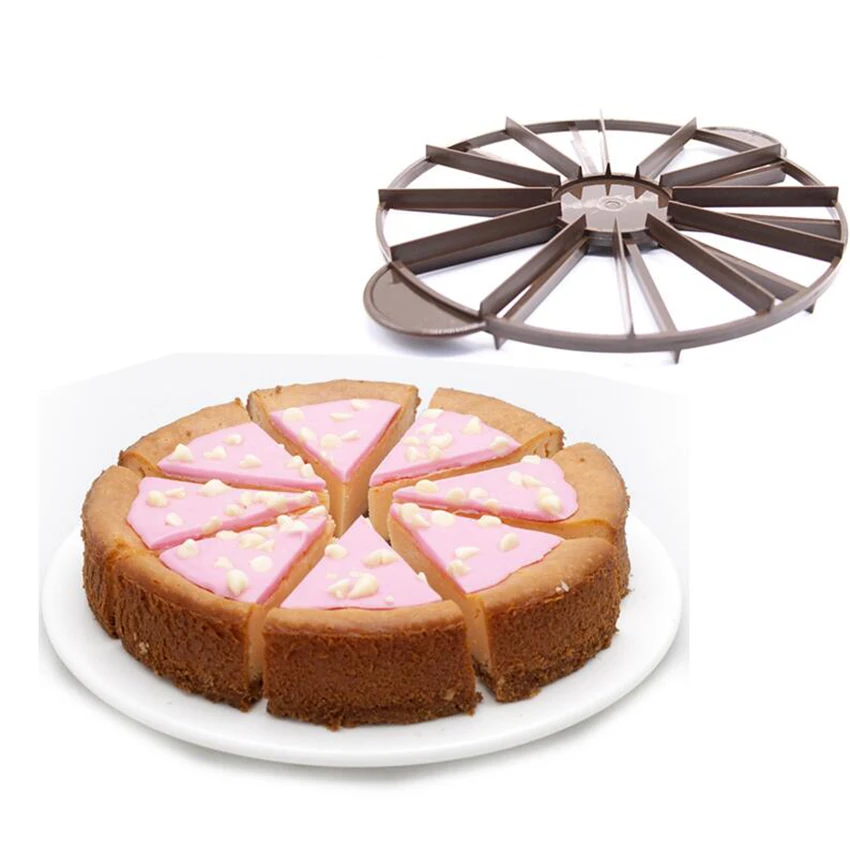 

New Hot Pie Cake 10 / 12 Piece Slicer Equal Cake Portion Marker Divider Cutter Birthday Party Accessories Random Color