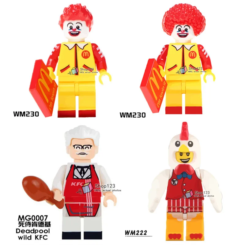 

Single Sale Friends Ronald Deadpool Wild K.F.C Super Heroes Building Blocks Bricks Toys for Children