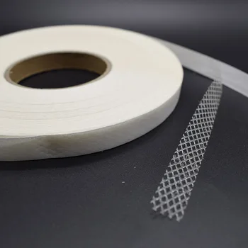 

Hot Melt Adhesive Mesh Tape Double-sided Tape Release Protector Paper Film Width 1.0cm 50m/roll Adhesive Fastener Tape Iron on