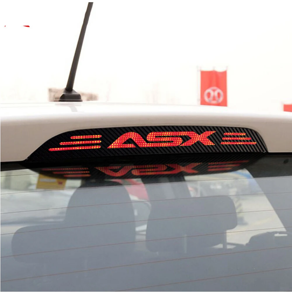 

Hollow Carbon Fiber Brake Light Decoration Cover Stickers Case For MITSUBISHI ASX 2011 2012 2013 2014 2015 Car Accessories 1PC