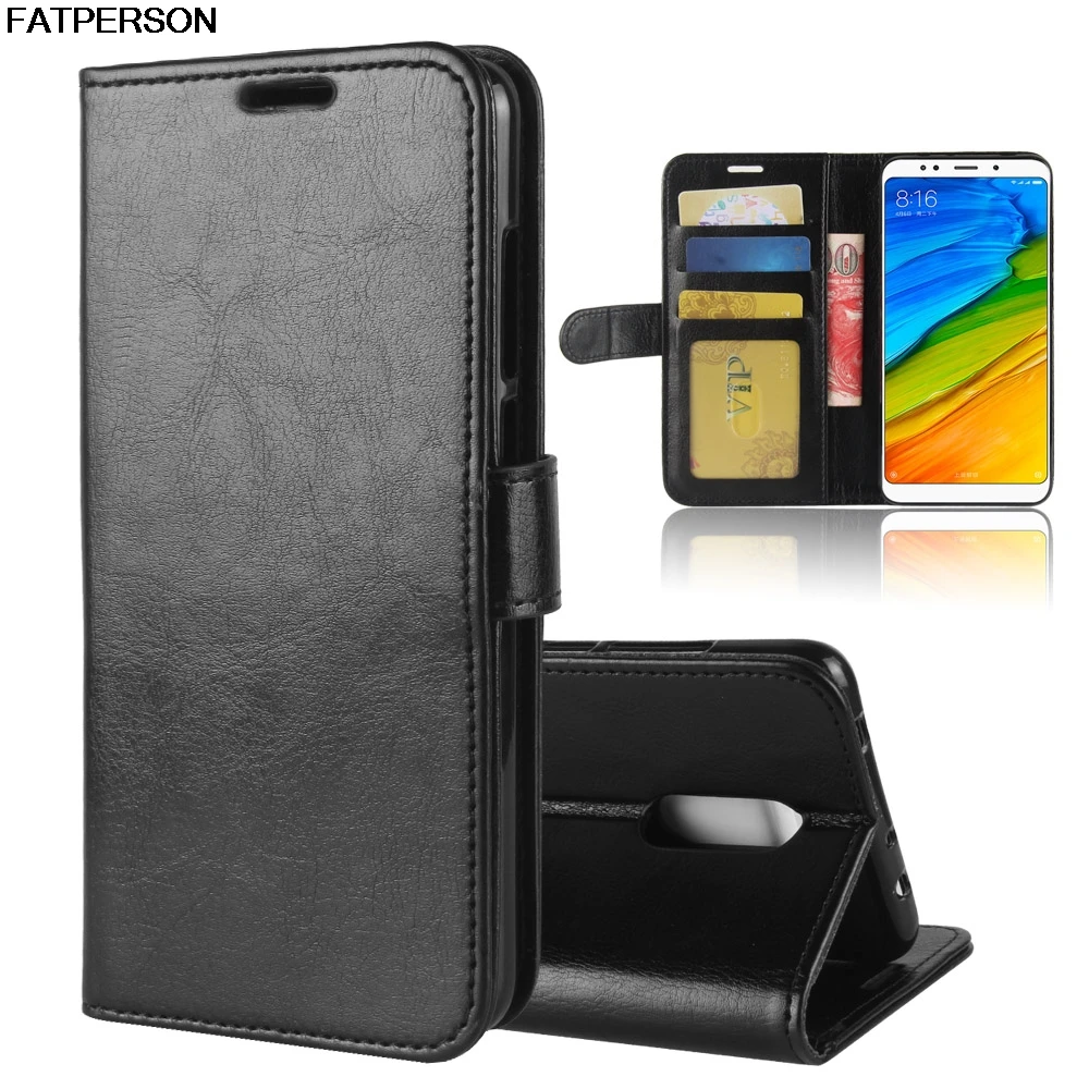

luxury Bracket wallet Leather Phone case For Xiaomi Redmi 5 Plus Phone case Smart cover For Redmi 5 Plus function Card bag capa