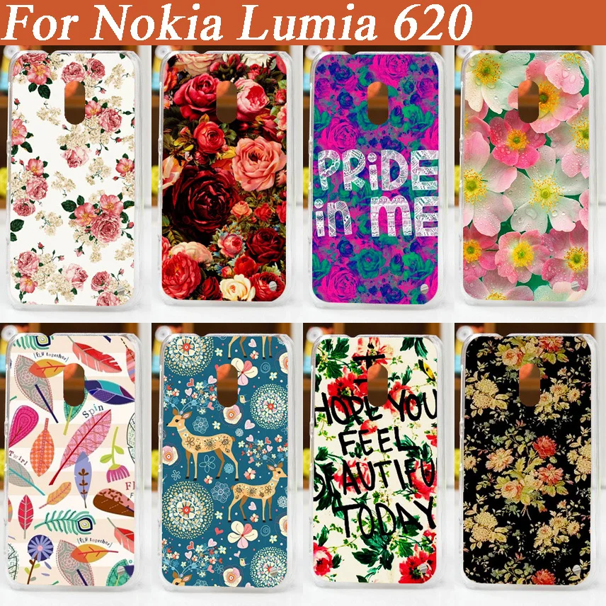 Жесткий чехол с рисунком для Nokia Lumia 620 чехлы сделай сам модный красивый 3D