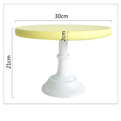 Yellow 12inch Разноцветный деревянный торт стенд Детская Игрушка В ванную/первый день рождения скандинавском стиле Macron башня торт декоративные инструменты для выпечки - Цвет: Yellow 12inch