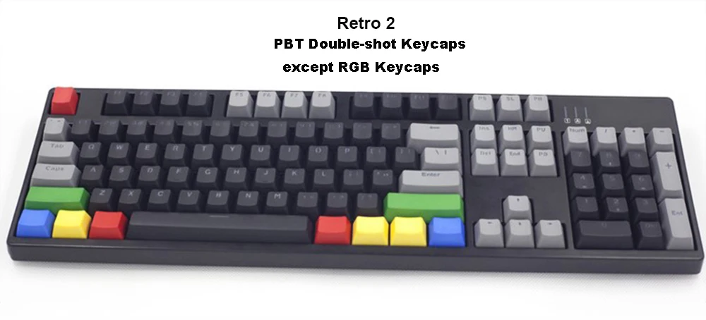 

PBT 104-key Retro Keycaps Vintage Keycaps Dolch RGB Keycaps Double-shot Top Shine-through Cherry MX Switches Mechanical Keyboard