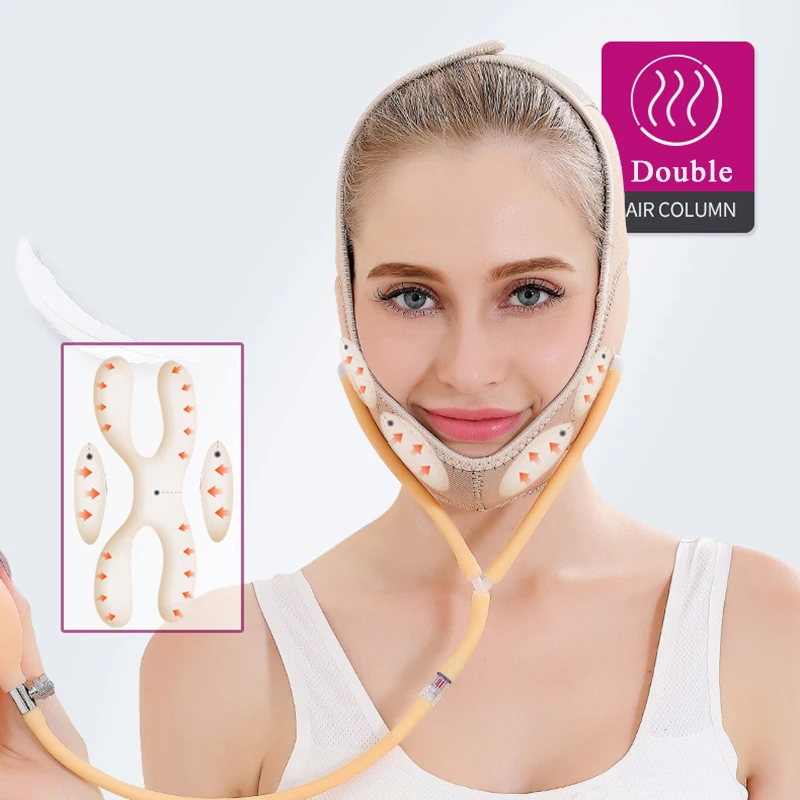 

Inflatable Face Slimming Band Air Pressure V Face Shaper Face Thin Bandage Anti Swelling Facial Mask Skin Firming Tighten Tool