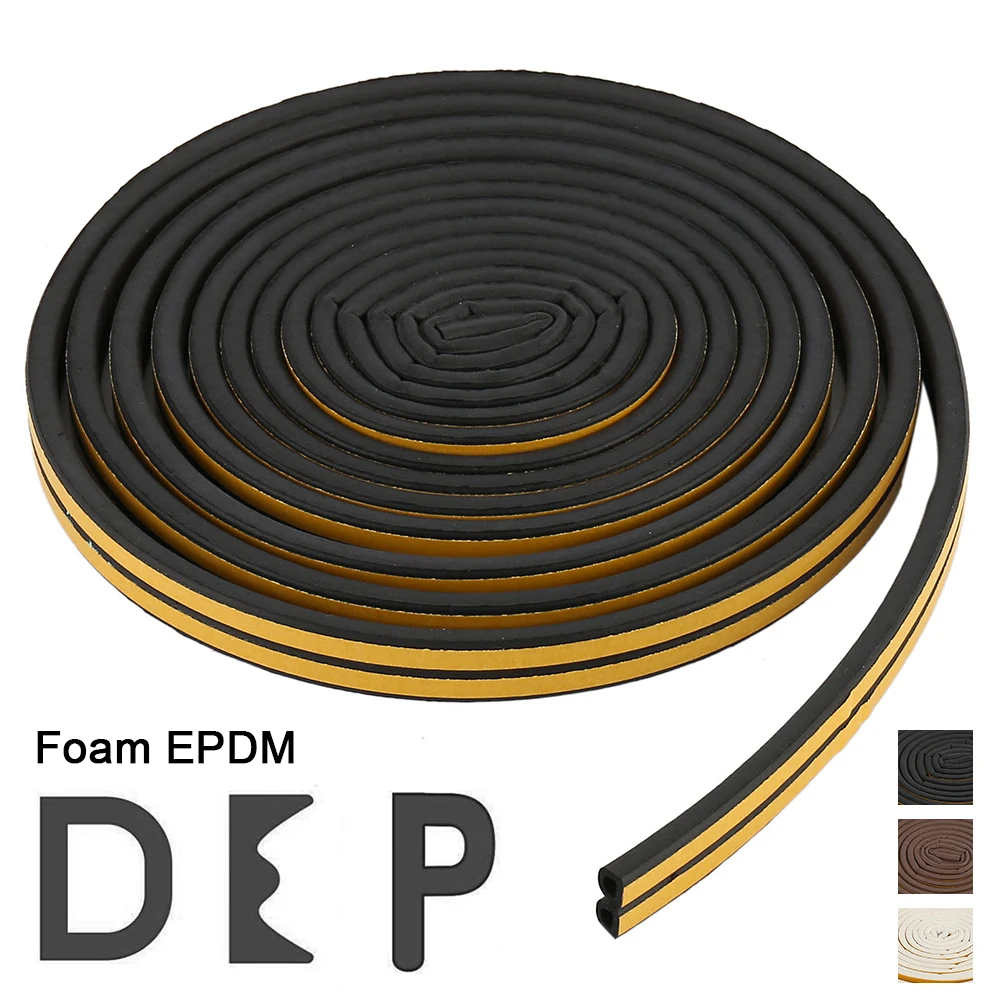10M D Type Foam Self Adhesive Seal Strips Foam Draught Excluder Self