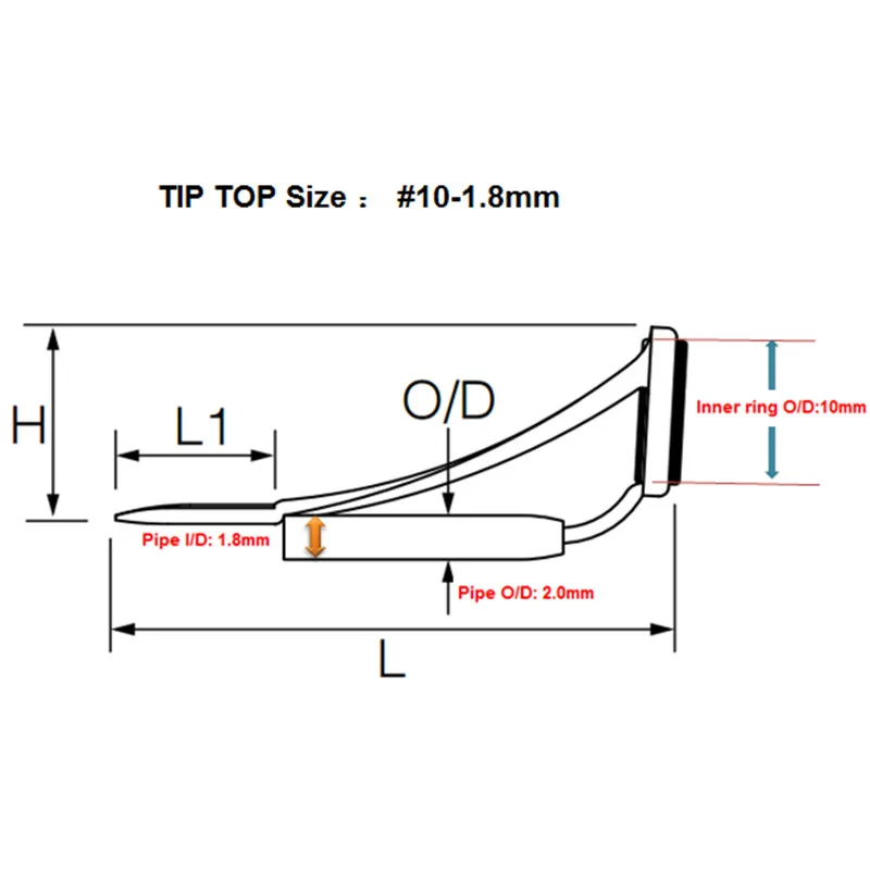 MN#10 10 шт. наконечник для удочки Repare Guide 10 шт.#10 наконечник для удочки верхние направляющие