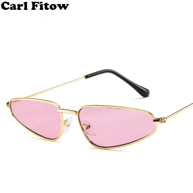 

2018 Small Triangle Cateye Sunglasses Women Candy Color Sun Glasses Women Mirror Classic Vintage Glasses Gafas