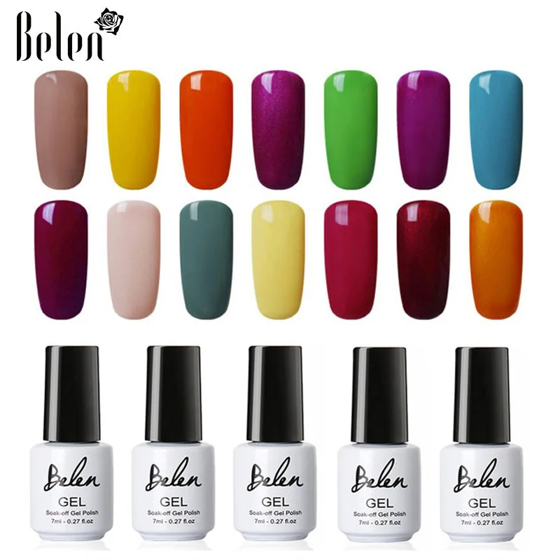 

Belen 79 Pure Color Nail Polish Gel Varnish Soak Off Gel Nail Art Lacquer Varnish for Nails Gel Nail Polishes Gel Varnishes