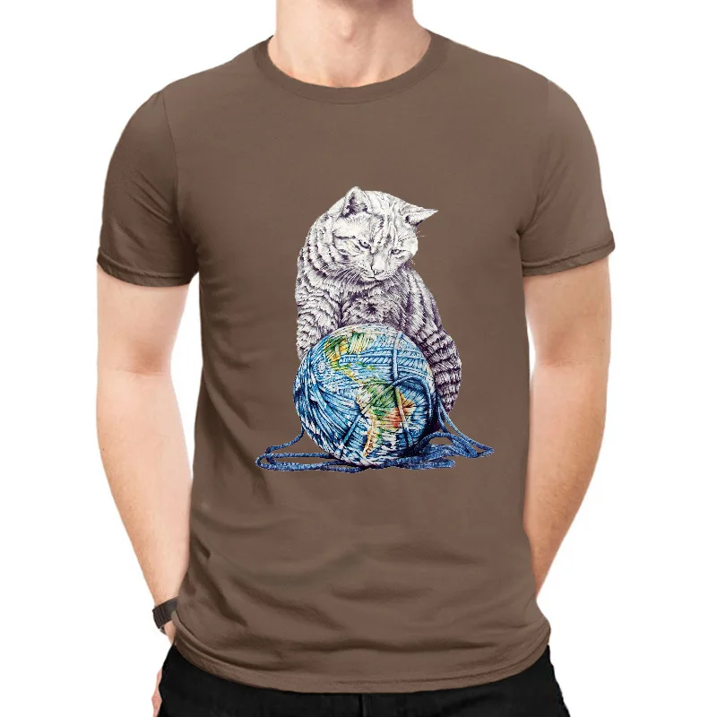 

3D Cat Print Men T shirt Large size summer t shirt 100% cotton S-5XL harajuku short sleeves basic tops funny animal cartoon Tees