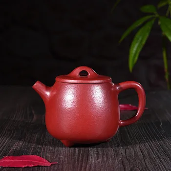 

Teapot Quality Goods Full Manual Raw Ore Bright Red Robe High Shipiao Kettle Kungfu Online Teapot Tea Set Suit Wholesale