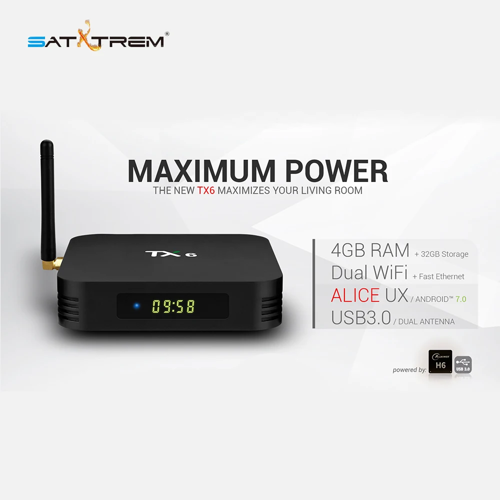 Tanix TX6 caja de TV inteligente Android 9,0 4 K IPTV 4 GB DDR3 32 GB EMMC BT 5,0 soporte Dual wifi 2,4G/5 GHz Youtube H.265 Set Top Box - 3