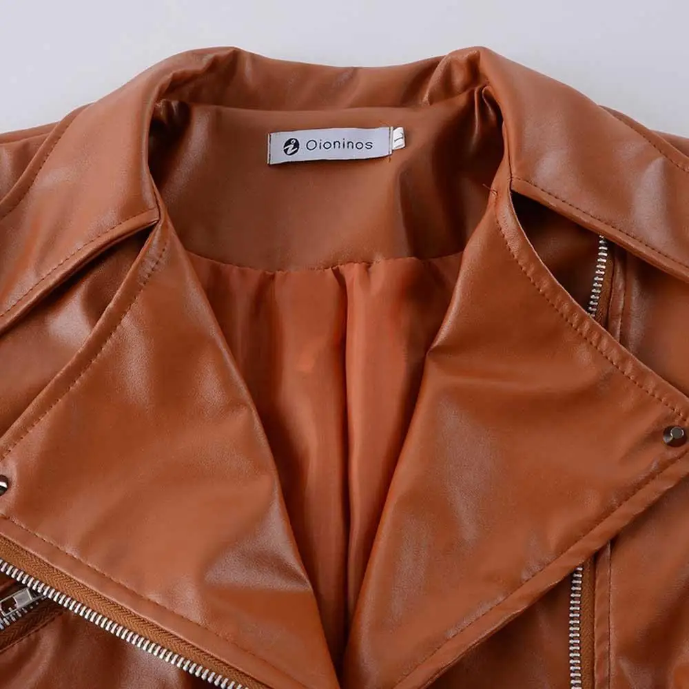 Female PU Faux Leather Jackets