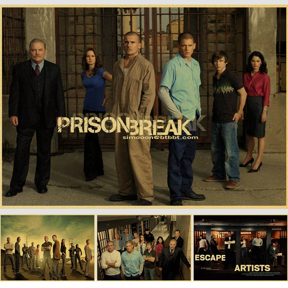 

Prison Break Wentworth Miller Dominic Purcell Vintage Paper Poster Wall Painting Home Decoration 42X30 CM 30X21 CM