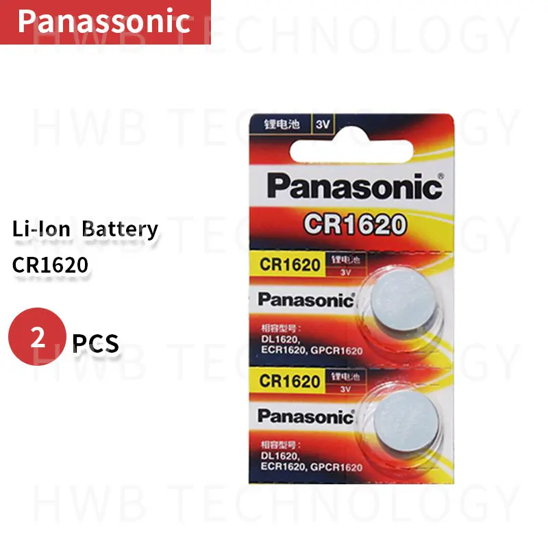 2 шт. автомобильные батарейки Panasonic CR1620 3 в|battery cr1620|coin battery3v lithium battery |