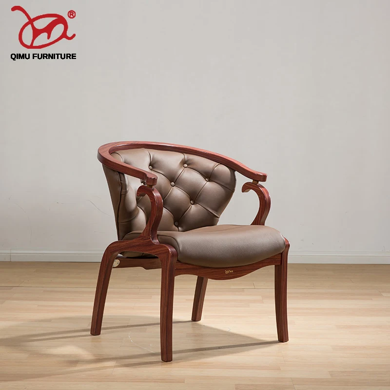 NoEnName_Null Retro elegant white solid wood armchairs suitable for the living room good quality chairs antique wooden furniture