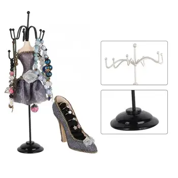 

Unique Jewelry Holder Dress Shoe Model Necklace Earring Bracelet Ring Hang Display Stand Storage Rack Organizer for Gift b