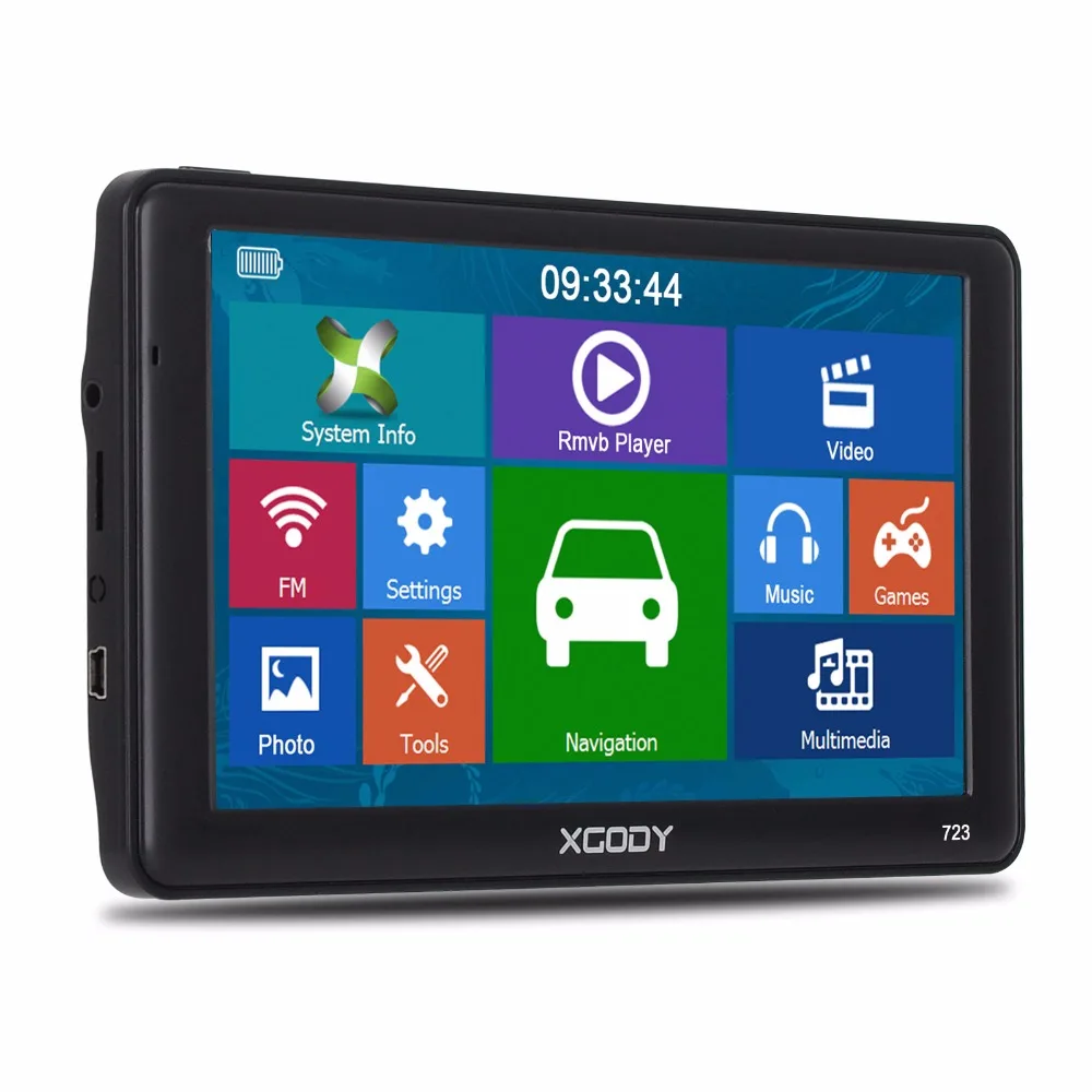 XGODY 7 дюймов gps навигация 256 Мб 8 Гб автомобильный Грузовик Sat Nav Навигатор Bluetooth Зонт Европа бесплатные карты Россия Navitel