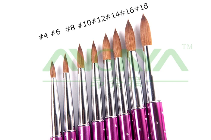 Angnya pincel kolinsky acrílico nail art pincel