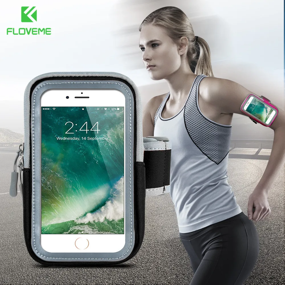 FLOVEME Sport Running Mobile Phone Armband 4.7 5.5 inch Fitness Cell