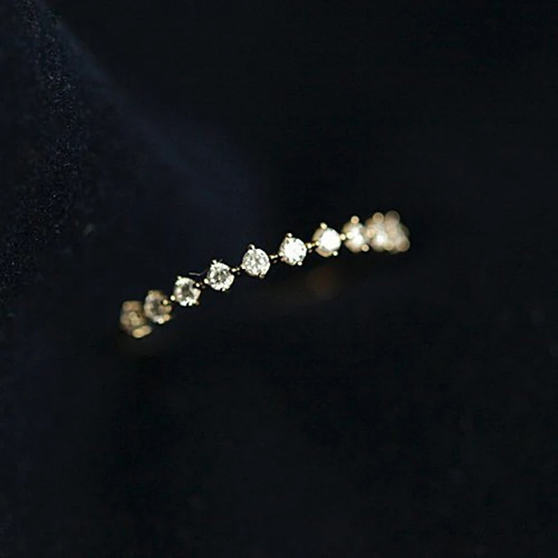 

Japanese Delicate Zircon Rings for Women Party Jewelry Charm Simple Princess Rings Fashion Wedding Engagement Bijoux Dropship