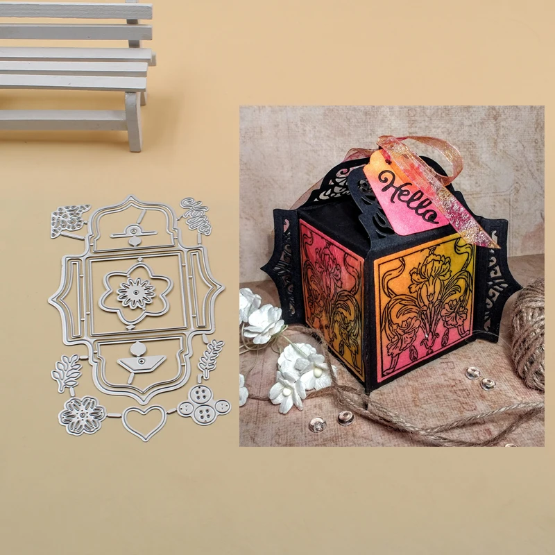 

Ornate Box Metal Cutting Dies Stencils for DIY Scrapbook Photo Album Paper Card Decorative Craft Embossing Die