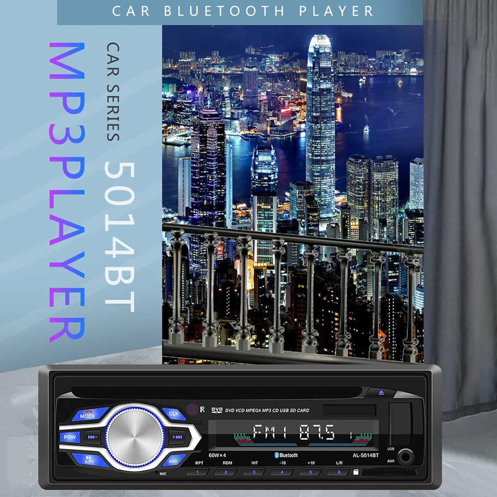 Onever 1 Din автомобильный аудио стерео 60WX4 Bluetooth автомобильный Радио fm-передатчик Aux вход приемник USB MP3 музыкальный плеер 12 В