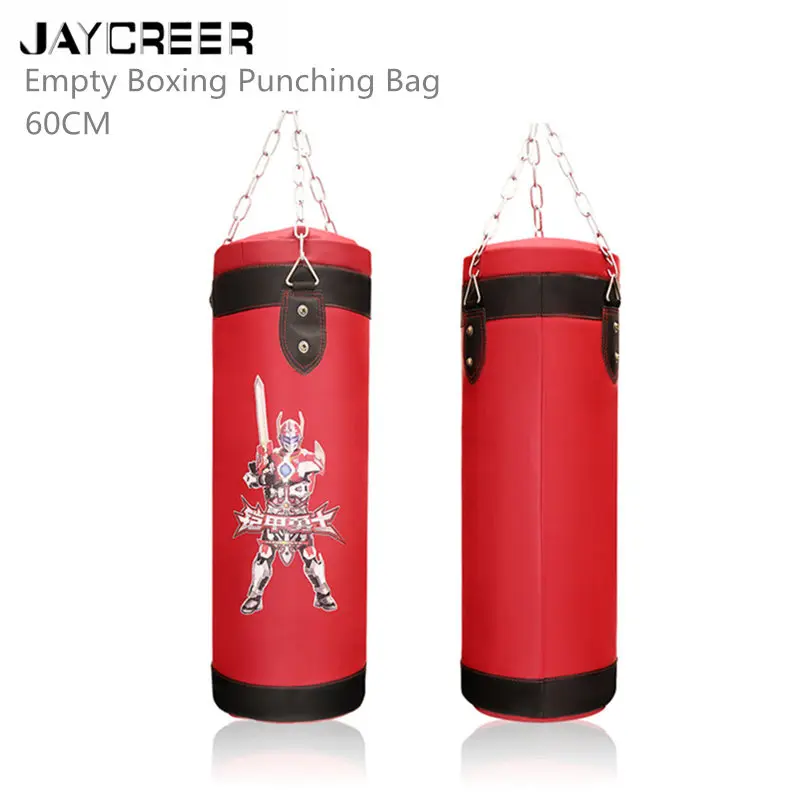 

JayCreer 60CM Cartoon Training Fitness MMA Boxing Empty Heavy Sand Bag Punching Bag With Chain Inside Without Filler