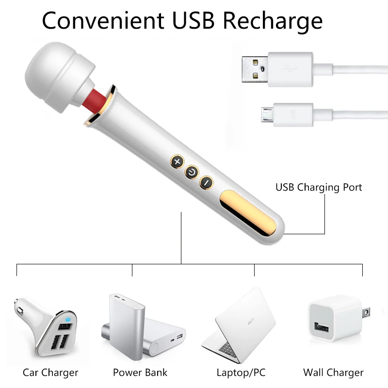 USB зарядка мощная Волшебная палочка AV Вибратор Интимные Игрушки для женщин