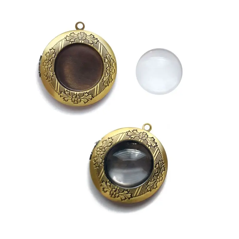 5pcs Round Locket Imitation Pearl Clasp DIY Necklace Bracelet Clasp Craft