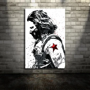 

Winter Soldier Marvel Movie Canvas Poster Wall Art Print Kids Decor Home Decor