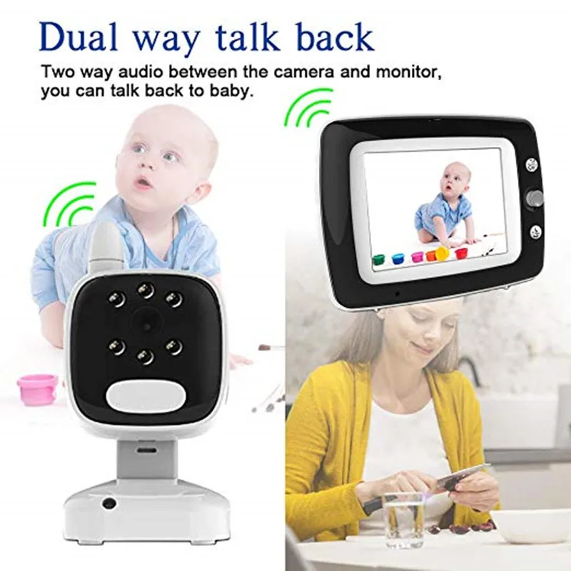 MBOSS 3," ЖК-экран цифровой видео детский монитор 2 способ разговора безопасности беспроводной детский фотоаппарат ночного видения электронный няня