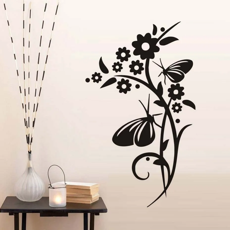 So Beautiful Flowers Diy Wall Stickers For Living Room Wall Decor Wall