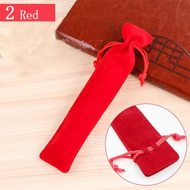 Red 5 PCS 5 шт./партия, фланелевый пенал для карандашей ручек на шнурке, сумка для хрустальных ромбовидных роликов, канцелярские принадлежности, сумка для офиса, школьные принадлежности - Цвет: Red 5 PCS