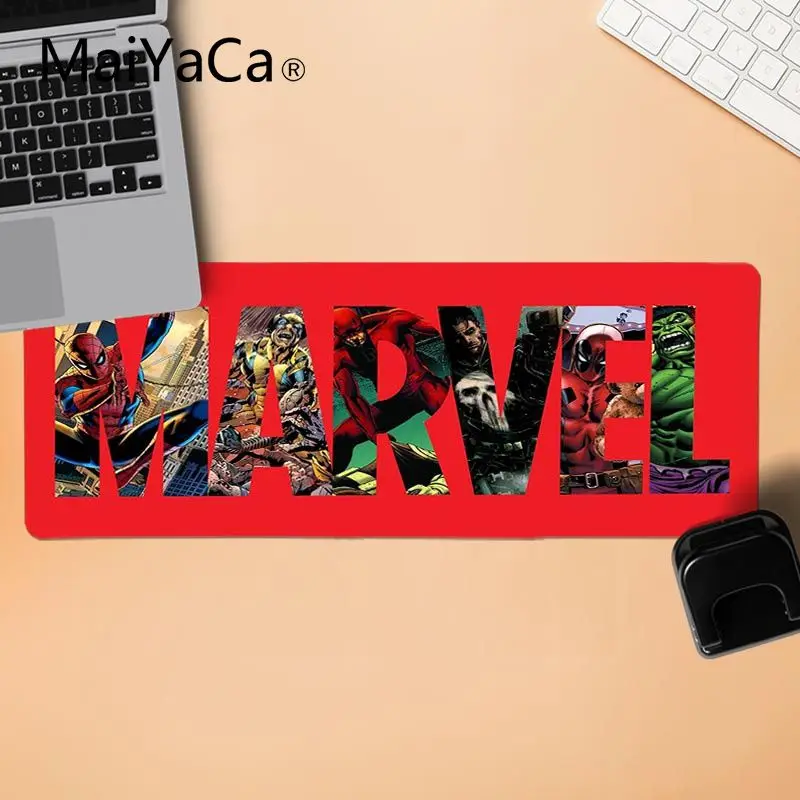MaiYaCa Дизайн Marvel Логотип Удобная мышка коврик игровой резиновый коврик для компьютерной мыши мышь прочный коврик для мыши на стол