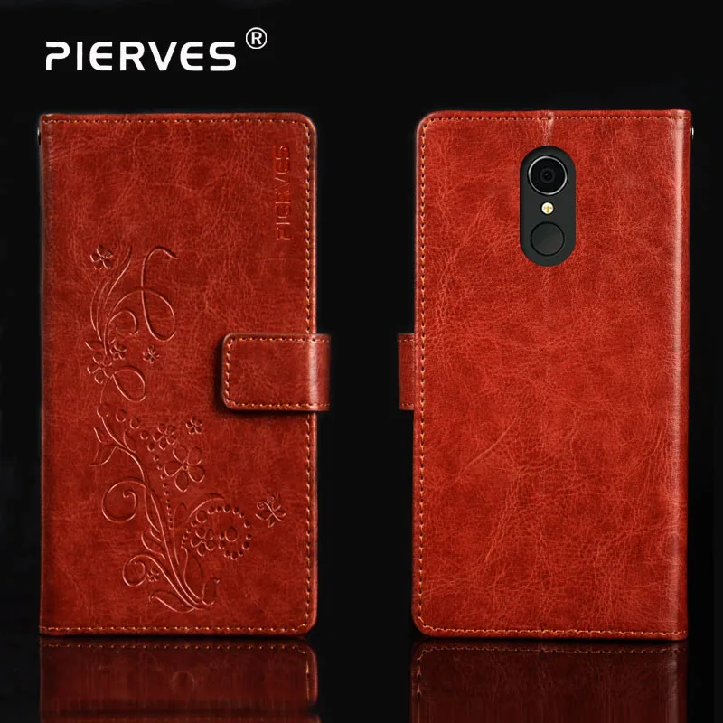 

Pierves Luxury Flip PU Leather Wallet Cover Phone Case For Senseit T250