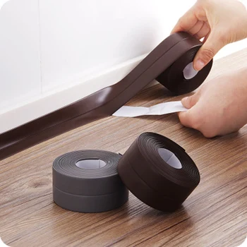 

PVC Material Kitchen Bathroom Waterproof Wall Sealing Tape Mold Proof Self Adhesive Sealing Sticker Durable Use 3.2mx3.8cm/2.2cm