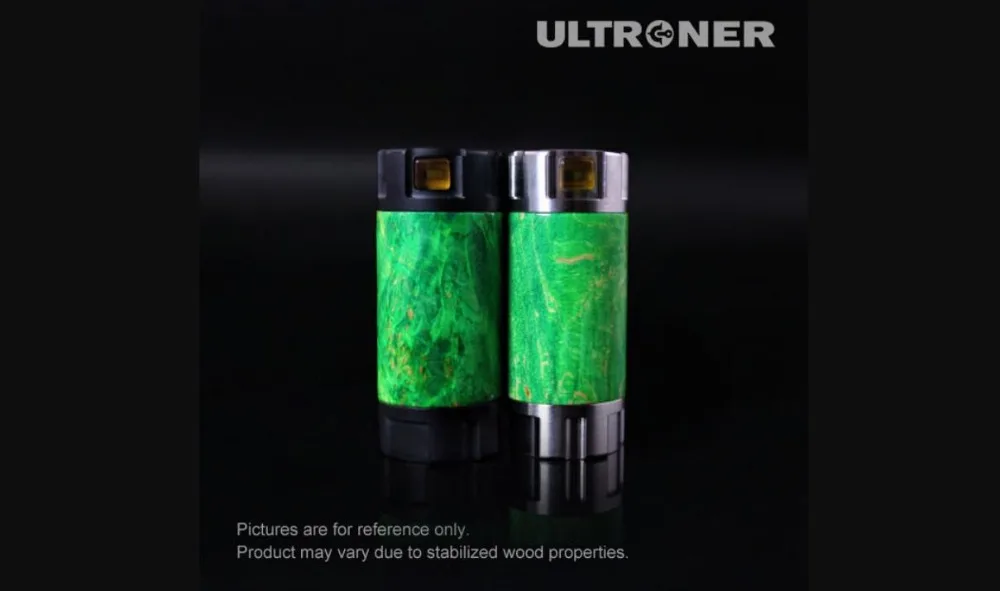 Электронные сигареты Ultroner Mini Stick 18350 мех мод 24 мм Диаметр питание от одного 18350 стабилизированного дерева Vape испаритель