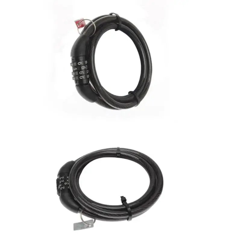 

4 Digital Password Bicycle Lock Combination Cable MTB Bike Lock Wire 1.2m Bicycle Cycling Security Coded Lock thick steel wiring