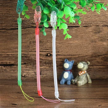

1PC Silicone Spring Pacifier Clip Dummy Clip Holder Cute Pacifier Clips Soother Chains Baby Teething Toy For Baby Chew Toys