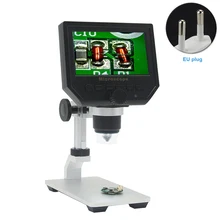 lcd цифровой микроскоп 1-600X 3.6MP 4,3 дюймов HD lcd дисплей микроскоп непрерывная Лупа с подставкой из алюминиевого сплава