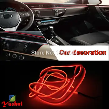 

With DC-12V Steady On Driver 3Meters By 2.3mm-Skirt EL Wire Car Party Decoration Electroluminescent Led thread Energy Saving
